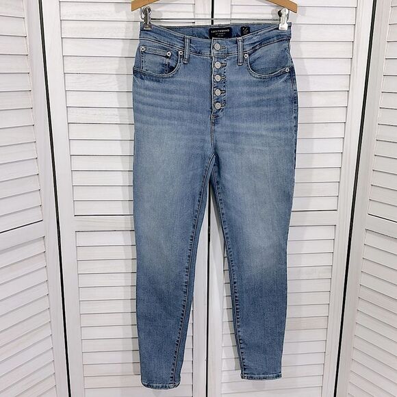 Lucky Brand Brigette Ankle Jeans Size 8 Button Closure Skinny - Picture 4 of 13